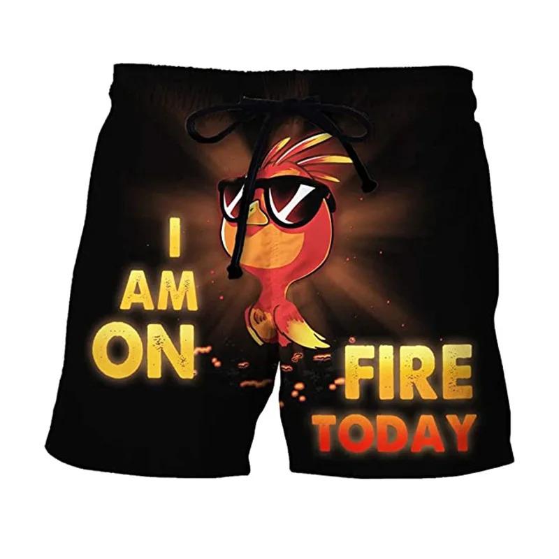 Product Introduction of Fun Chicken swimming shorts Crab 3d printed surfboard shorts Banana Beach Shorts Men's swimming shorts Swimming shorts 14