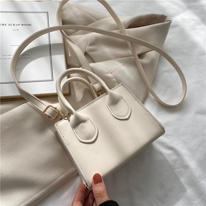 Túi Xách Nữ Hai Quai Basic Hàn Quốc Bag Da Pu Nhung KN2602