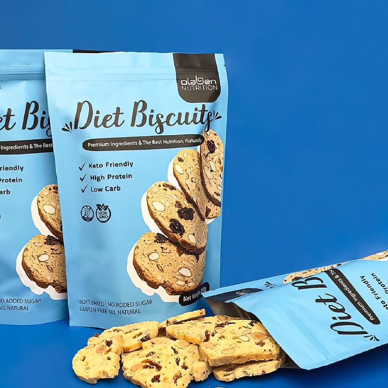 Bánh biscotti túi 250gram, bánh biscotti nguyên cám tốt cho sức khỏe, gym, yoga - Bánh ăn vặt dinh dưỡng OLABEN NUTRITION 1
