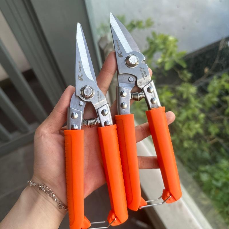 Kéo cắt cành Kapusi tay nhựa thẳng và cong thép Sk5 không rỉ sét