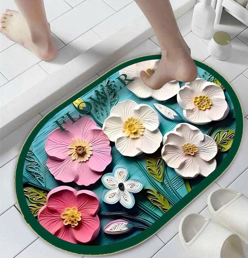 Product Introduction of COMBO 6 chiếc thảm lau chân hình hoạ tiếc hoa 5D .40x60 ( 6 HÌNH HOẠ TIẾT HOA NGẪU NHIÊN ) 14