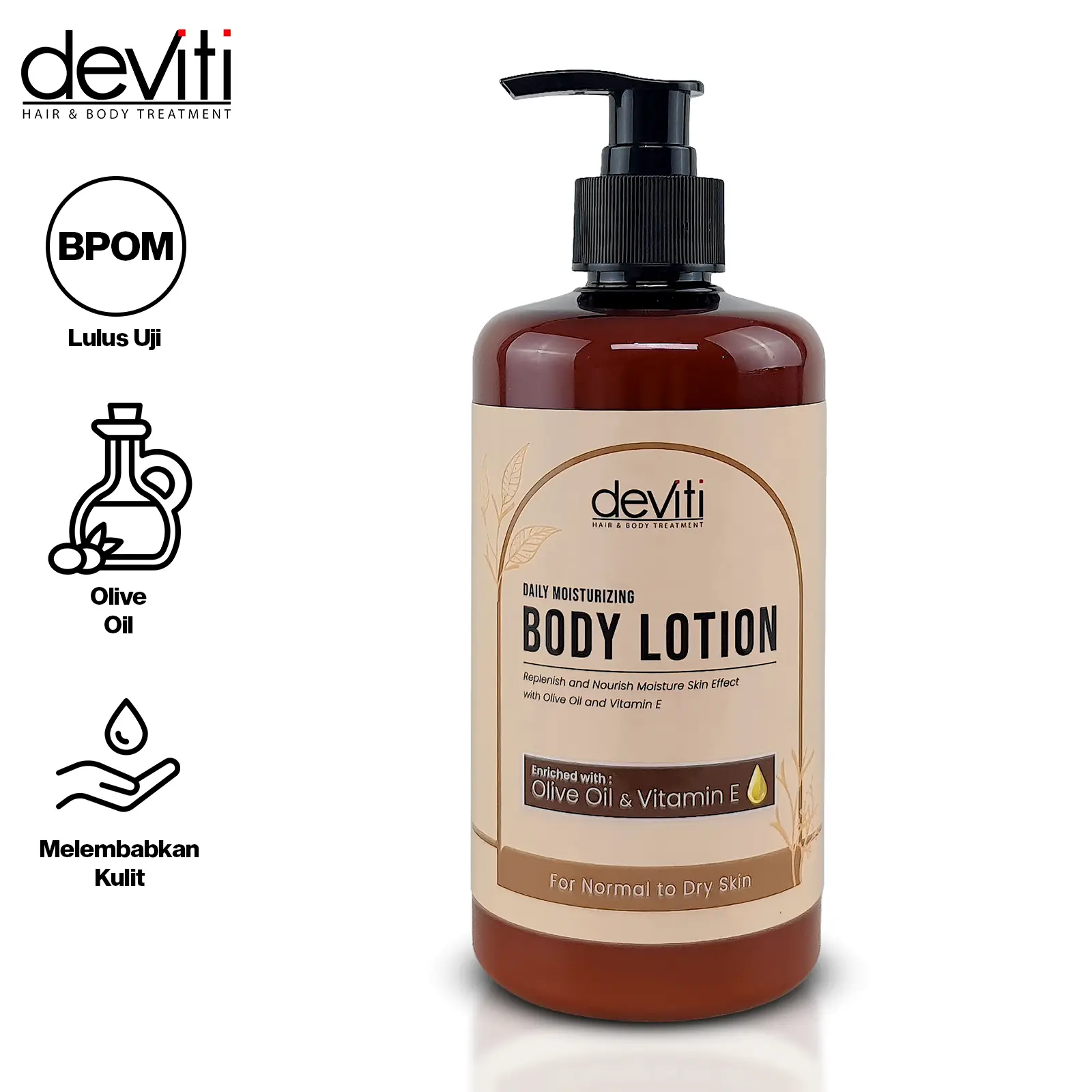 deviti Daily Moisturizing Body Lotion 500 Gr Untuk Kulit Kering Melembabkan Kulit BPOM Vitamin Kerutan Melembutkan Mencerahkan