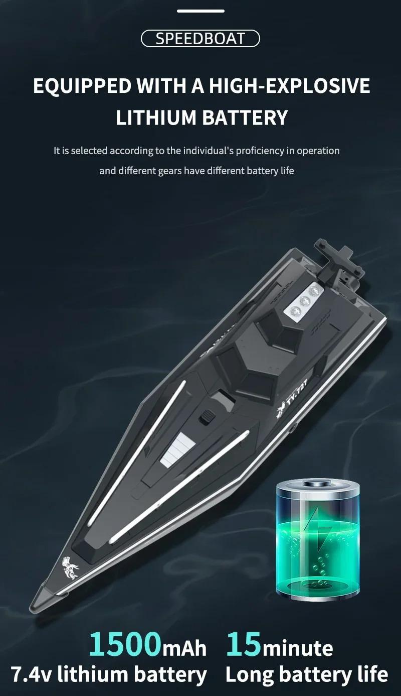 Product Introduction of 2.4GHz TY727 RC TURBOJET PUMP High-Speed Remote Control Jet Boat Low Battery Alarm Function adult Children Toy Gift 9