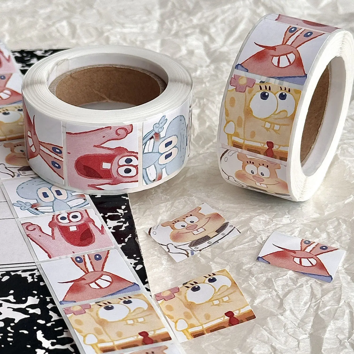 Same Style Good-looking Ins Square Sponge Baby Decorative Journal Stickers Sealing Roll Stickers and Paper Adhesive Tape Office Desk Good Stuff
