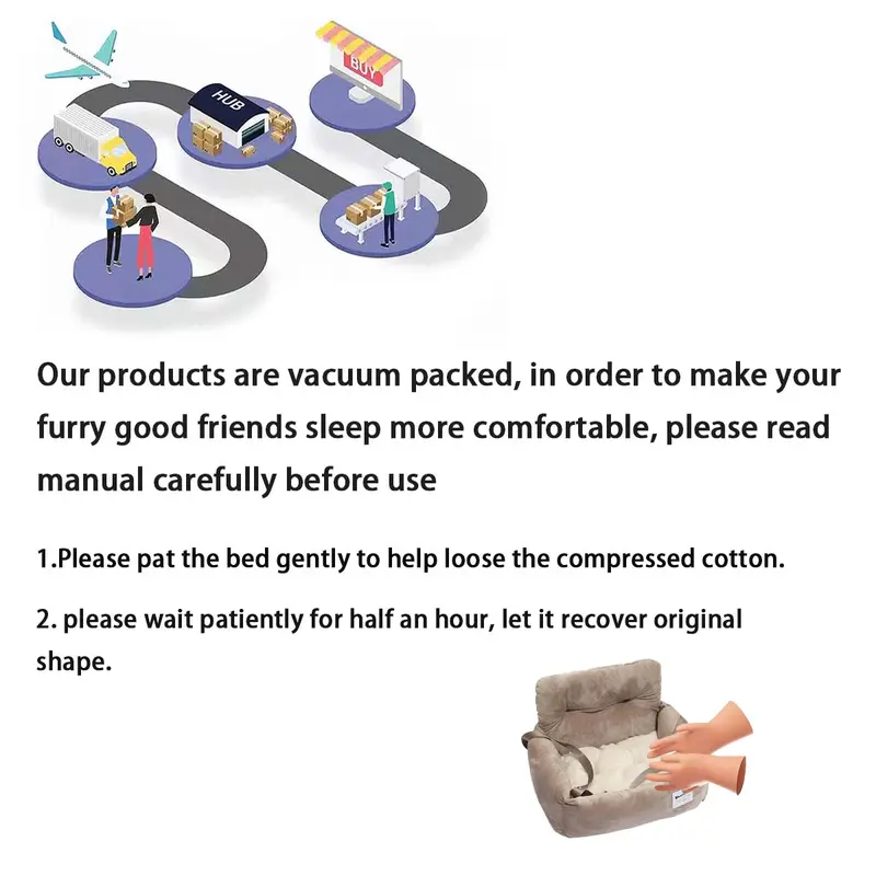 Gift for Pets, Cartoon Design Pet Car Seat, Portable Pet Travel Bed & Pillow for Small Medium Dog & Cat, Pet Supplies,  Boy Cat Accessories 7