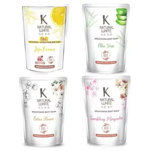 K.NATURAL WHITE SABUN MANDI POUCH 400 ML