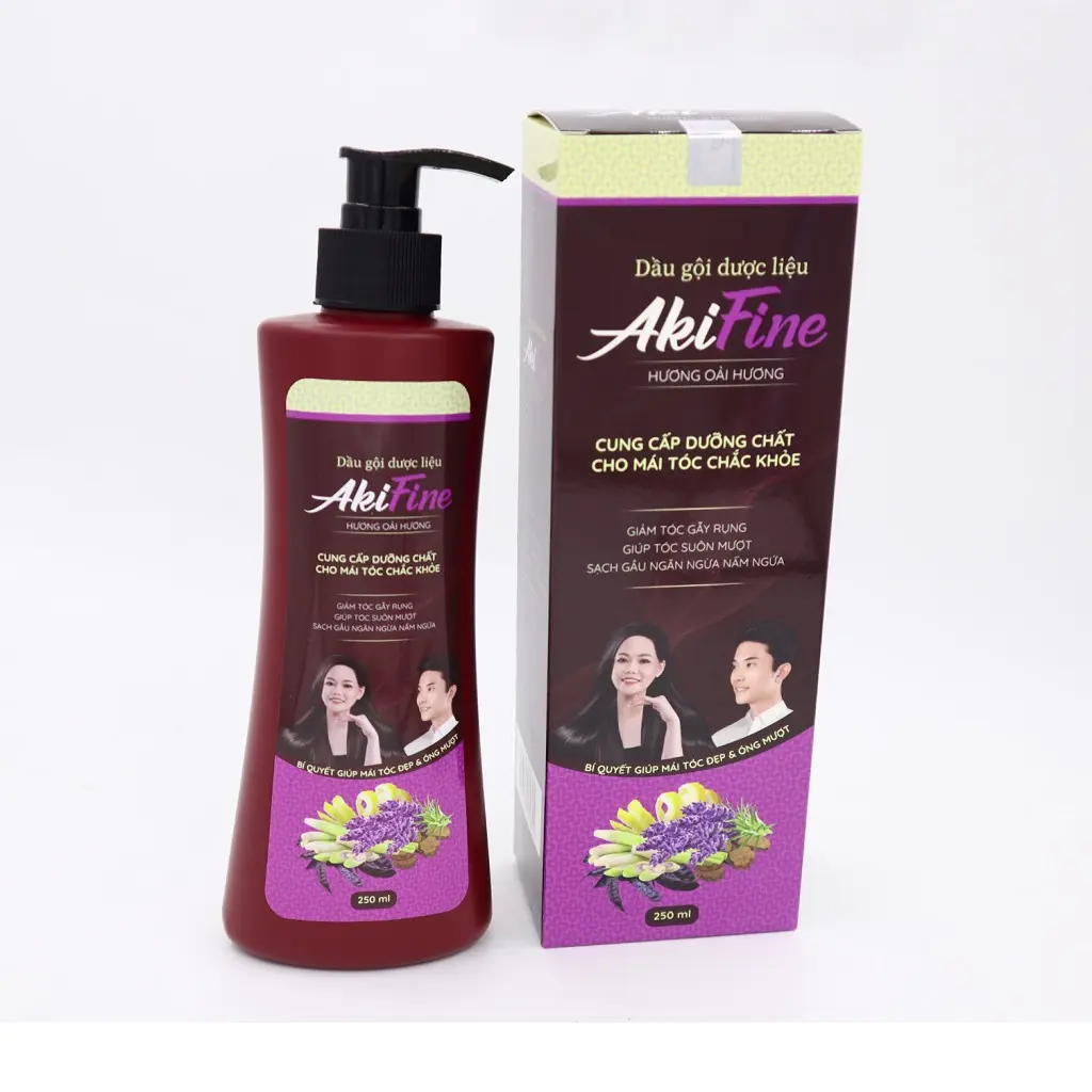 Dầu gội AKIFINE oải hương, thảo dược giảm rụng tóc sạch gàu