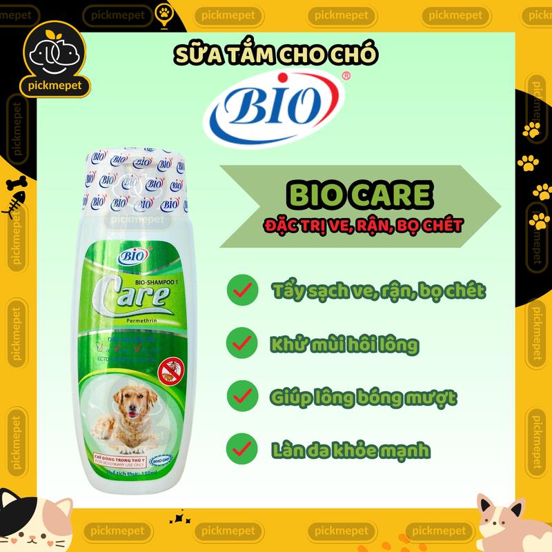 Sữa Tắm Bio Care cho Chó - Hỗ Trợ Ve Rận, Giảm Mùi Hôi, Giúp Lông Mượt 0