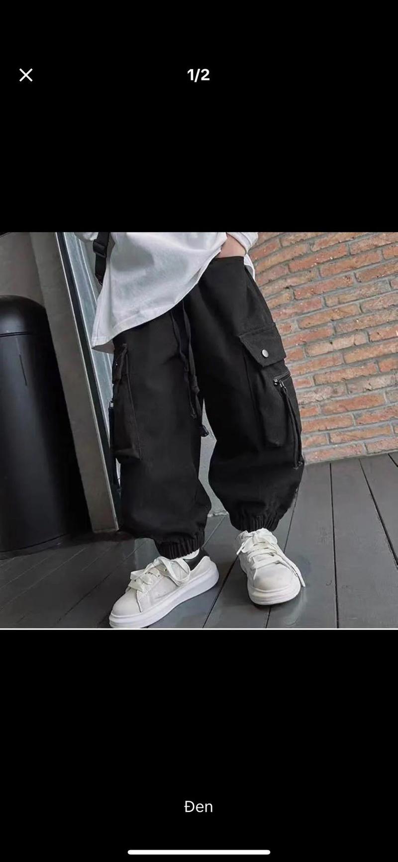 Product Introduction of [ 24-40kg ] combo 2 quần kaki túi hộp cho bé trai, dáng bom chun chân, thể thao 5