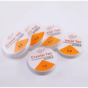 Tali Senar Elastis Crystal Tech 0.6 - 1.0 Bahan Kerajinan Diy