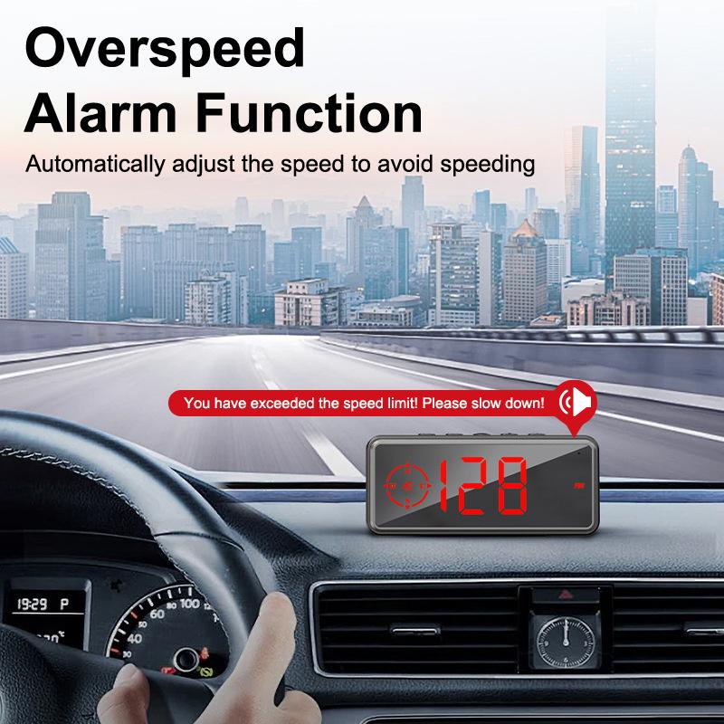 Product Introduction of Car Digital Speed Head Up Display Universal Speedometer HUD  Compass Speed Measurement Indicator For Truck Vehicles USB Power 8