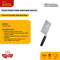 Gambar Kitchen Balance Pisau Pemotong Kentang Zigzag Alat Potong Keripik Sayur Buah Bergelombang Stainless Steel 1103 - Pisau Potong Kentang dari Kitchen Balance Kota Administrasi Jakarta Utara 2 Tokopedia
