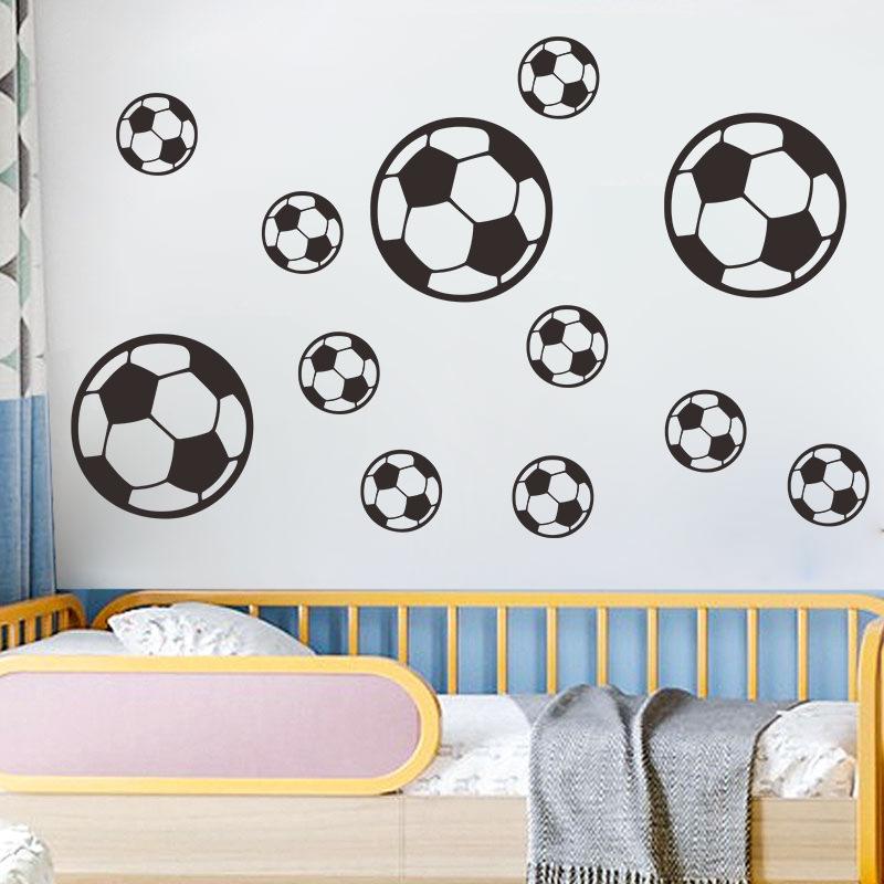 Product Introduction of 12pcs Footbal Soccer Wall Sticker Waterproof Home Decor for Boy Kids Rooms Living Room Art Decoration Bedroom Decor 3
