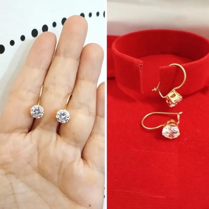 Anting desi emas 2grm cantik permata Elegan 375 Ada Nota Dari Toko - -, -