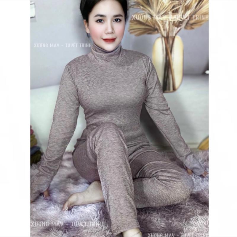 set bộ Cổ Lọ Ủ Kem , chất liệu nỉ , đồ bộ nữ size 35-80kg