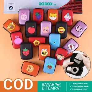 Dompet Headset Headphone Charger Earphone Karakter Multifungsi Pouch Travel Size HM056 - XOBOX