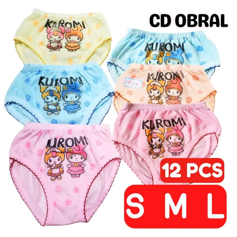 1 Lusin 12 Pcs CD Anak Cewek Katun | Celana Dalam Anak Perempuan Usia 1-8th Motif CD Anak Cewek Katun Obral GRIYO DALEMAN99 2