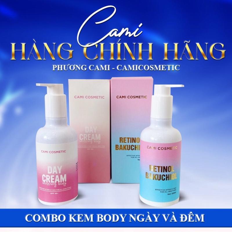  COMBO 2 SẢN PHẨM: KEM BODY NGÀY OMC + KEM BODY ĐÊM RETINOL BAKUCHIOL CAMICOSMETIC Dưỡng Da Body Kem Nữ Dưỡng Body Kem Body Làm Đẹp Da Women làm trắng kem & sữa dưỡng thể kem dưỡng kembody duong trang 