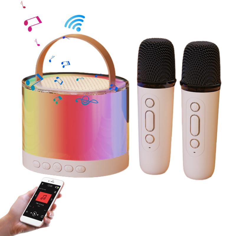 Wireless Speaker Portable Microphone Karaoke Machine Mini Bluetooth ...
