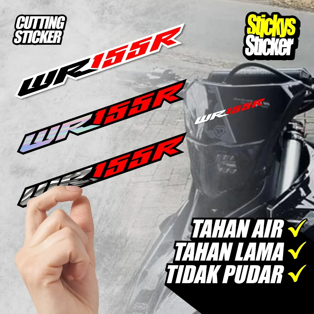 Sticker logo WR155 cutting sticker YAMAHA WR 155 6 pilihan warna dan ...