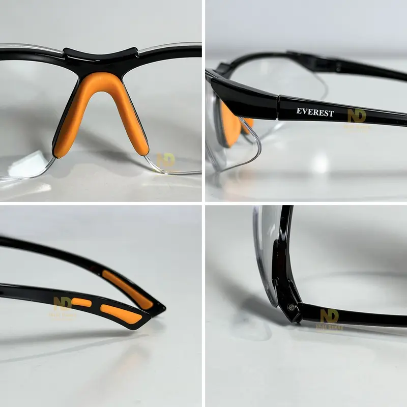 Kính bảo hộ Everest EV302 hàn điện, Kính chống bụi chắn gió dùng trong lao động đi xe máy chống tia UV 5