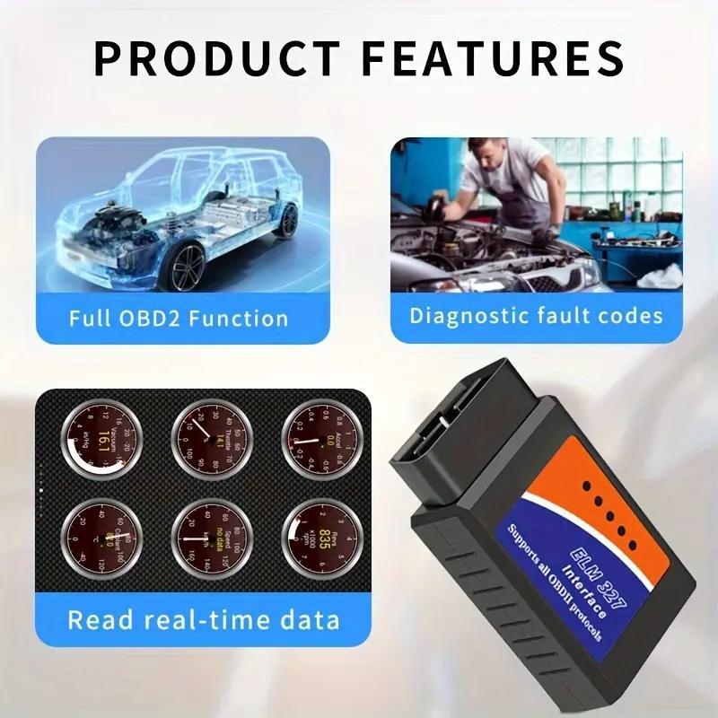 OBD2 Scanner, Wireless OBD2 Car Diagnostic Scanner, Car Fault Code Reader, Professional Car Diagnostic Tool for Android, iOS & Windows 4