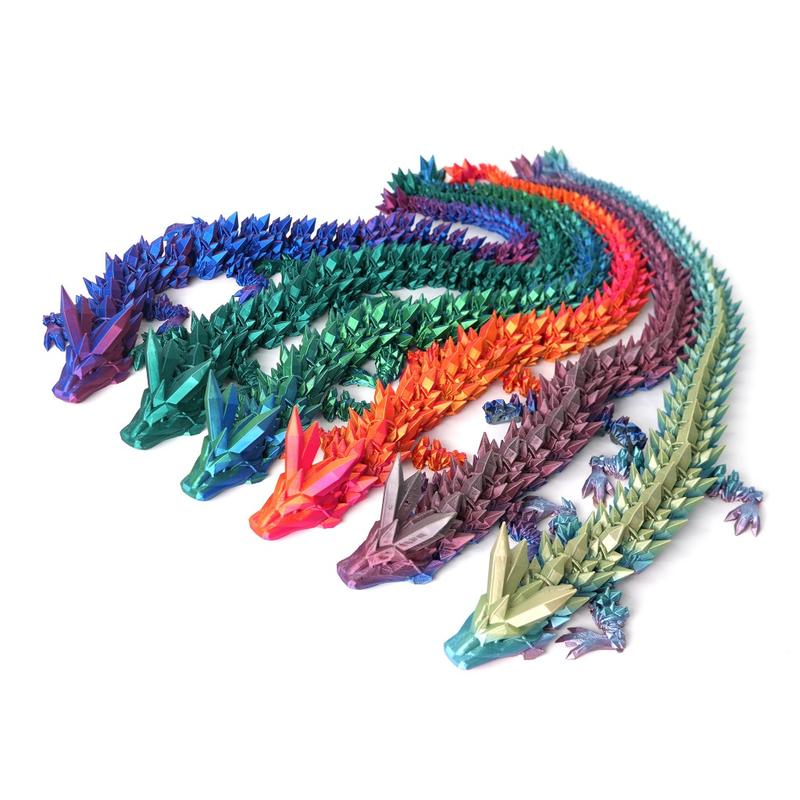Mô hình Rồng - Rắn in 3D khớp nối linh hoạt Đồ chơi sáng tạo Trang trí nội thất Đồ trang trí sưu tập 0