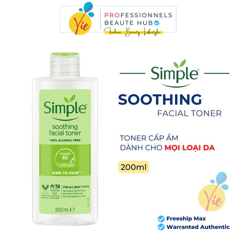 Simple Toner Kind to Skin Soothing Facial - Nước hoa hồng Simple Toner cho da nhạy cảm 200ml