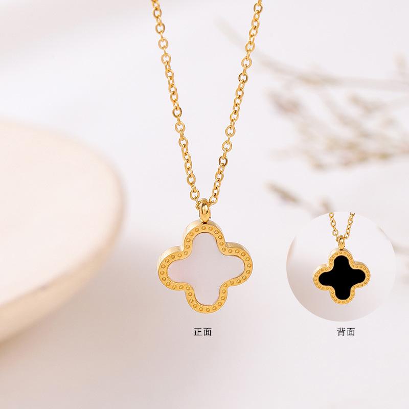 Vòng Cổ Thép Titan Thời Trang, Phong Cách Hàn Quốc Và Nhật Bản, Dành Cho Nữ, Cảm Giác Cao Cấp Độc Đáo, Dây Chuyền Xương Đòn Không Phai Màu, Đồ Trang Sức Cỏ Bốn Lá Dễ Phối Đồ Sang Trọng Giá Cả Phải Chăng, Phụ Kiện Thời Trang 6