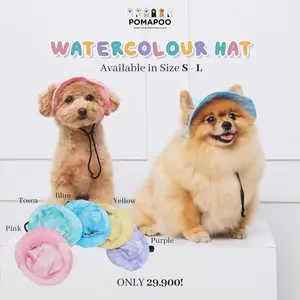 POMAPOO - Topi Kucing dan Topi Anjing Watercolour Hat