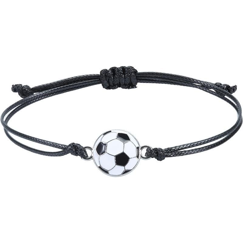 Product Introduction of Cross-Border Hot-Selling Handmade Woven Baseball Soccer Basketball Volleyball Alloy Bracelet Source Factory Wholesale 16