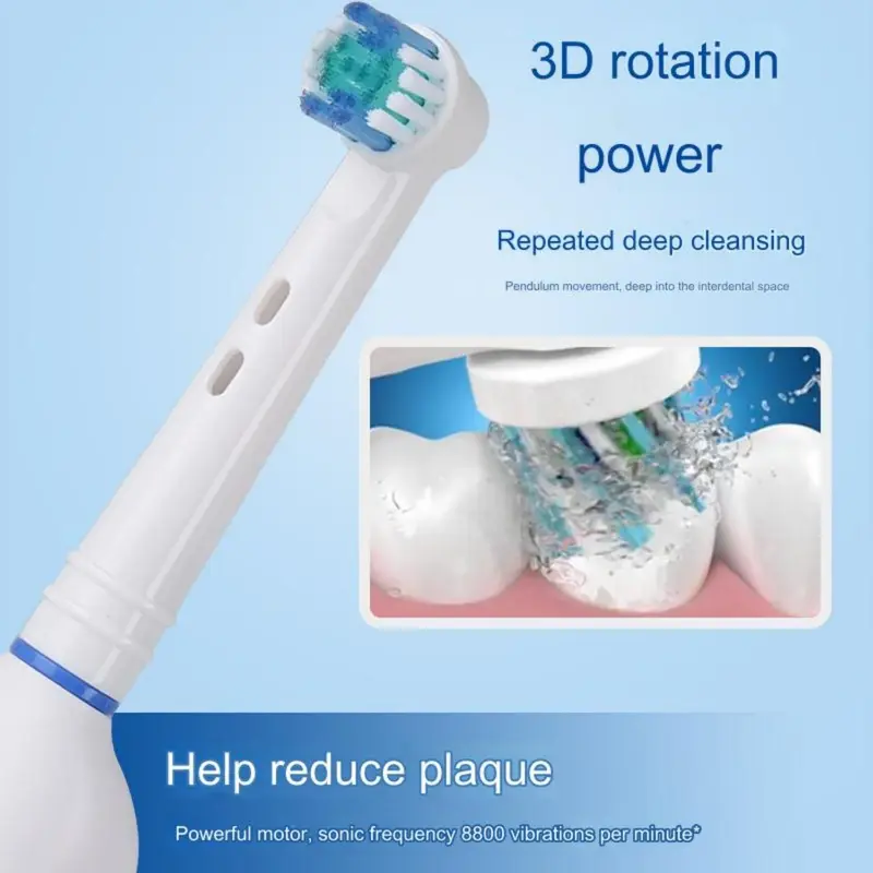 Electric Toothbrush with 2 Extra Brush Heads (1 Box), Waterproof Gums Protecting Motor Toothbrush, Intelligent Deep Cleaning Toothbrushes for Adults 6