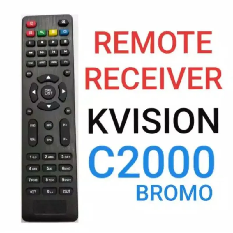 Remote Remot TV K-VISION Gratis Baterai/ Kvision/ Parabola/ Receiver/ Bromo C2000 / Topas TV TS2-39/ Kvision Batrai Original Pabrik 2