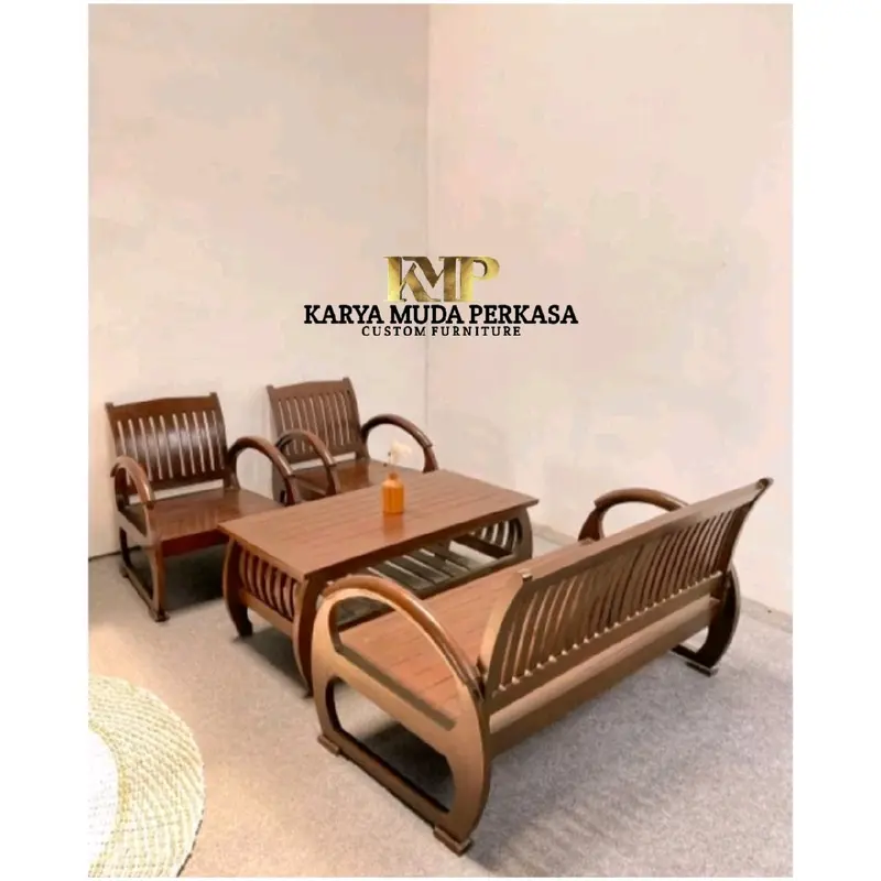 Meja tamu minimalis kayu jati kursi tamu modern Furniture 3