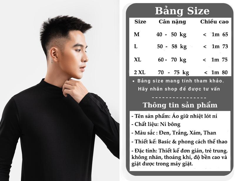 Product Introduction of COMBO 2 Áo Giữ Nhiệt Lót Nỉ - Áo Giữ Nhiệt Cổ 3 Phân Nam Nữ Menswear aogi  unhiet Thun 0