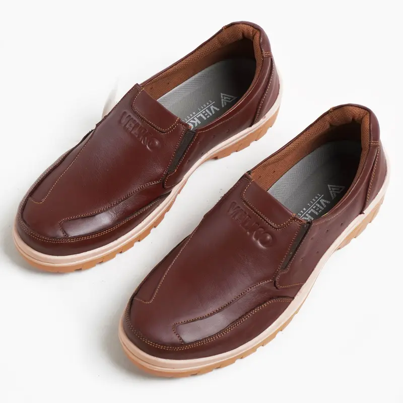 Sepatu Slip on Kulit Sapi Asli Pria Original Velko K-06  Flat Shoes flat  shoes sepatu  cowok 2
