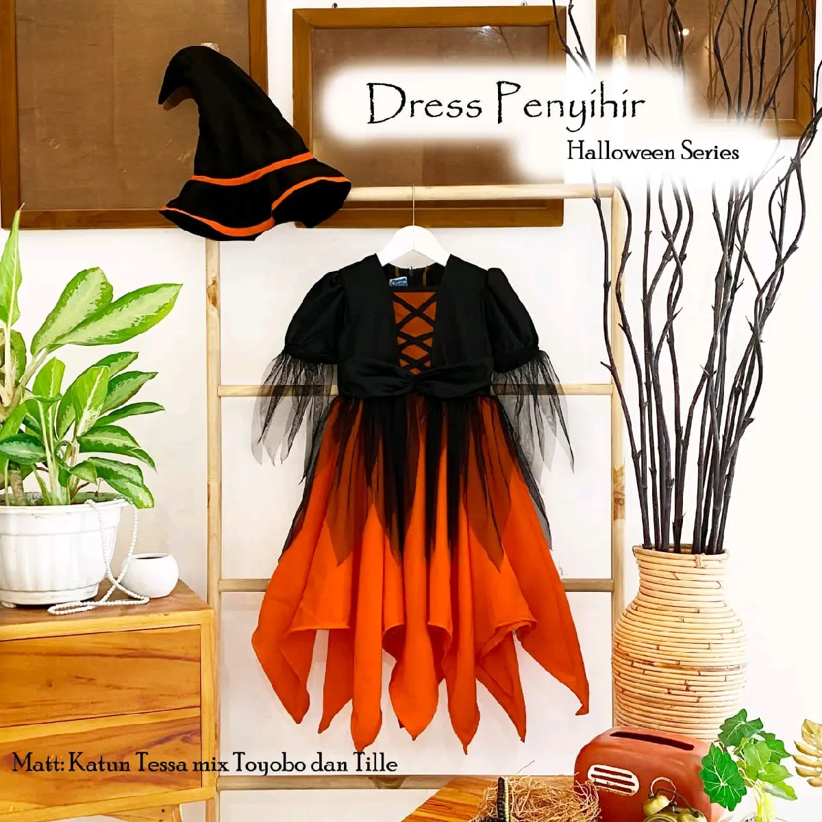 Dress penyihir | costume penyihir | Halloween | Dress anak | Dress dewasa | Dress cantik | Dress kekinian | Dress murah |  Dress couple | dress brokat | dress tile | baju pesta