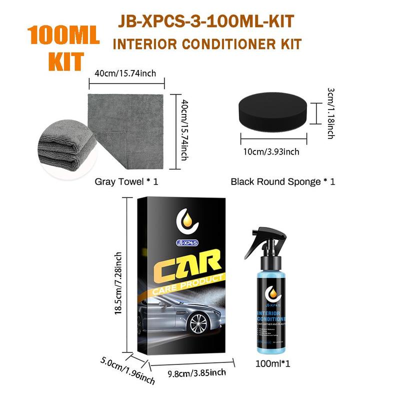 Product Introduction of Car Plastic Restorer Polish, Long-lasting Car Cleaner Agent for Interior Trim, Hydrophobic Coating Plastic Leather Car Care Product 9