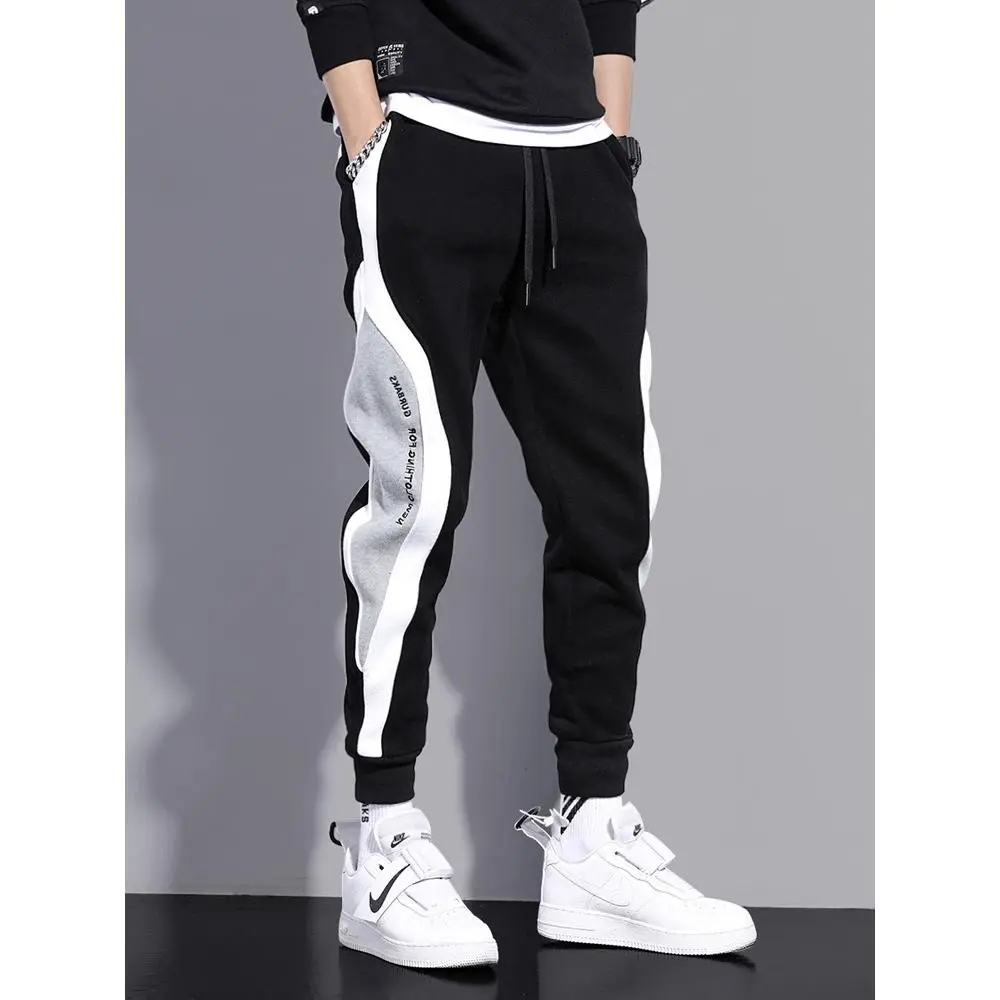 Quần Nỉ Lót Lông Cừu Cho Nam, Quần Legging Ấm Áp, Cho Mùa Thu Và Mùa Đông Menswear Thun Pants Có Túi