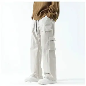 SIGMA AIDEN Celana Cargo Pria Multi Pocket Streetwear Kasual Harajuku Style Kekinian