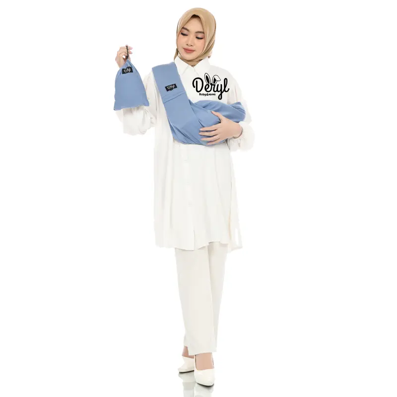 DERYLBABY Gendongan Bayi Samping Instan Geos Busa Gen Two  Plus Pouch 6