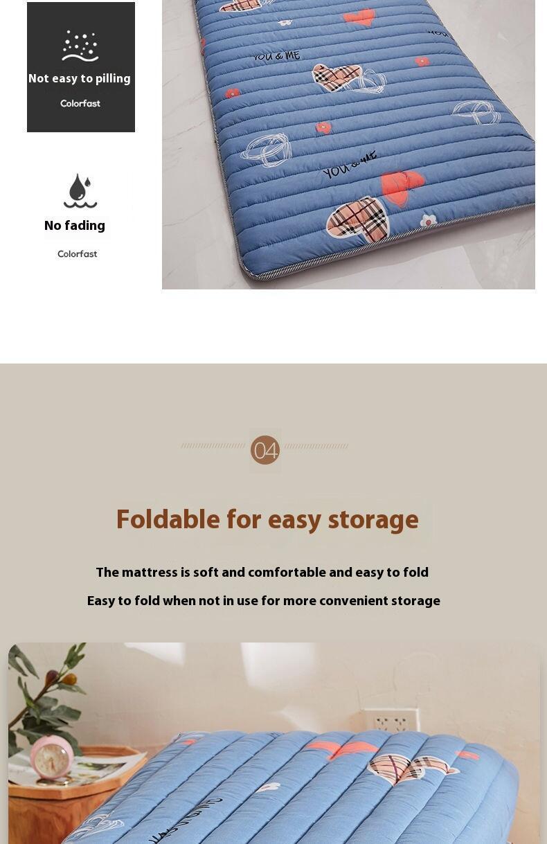 Product Introduction of Dedicated student single adult bunk bed, foldable mattress, dormitory essential item, double person 9