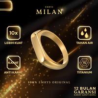 Gambar Emrys MILAN Ring Real Titanium Anti Karat Cincin Pria Wanita - SILVER, 9 dari Emrysid Kota Bandung 1 Tokopedia