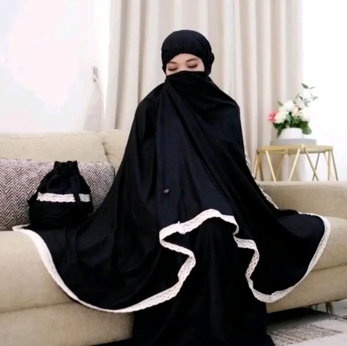 Mukena terbaru 2024 dewasa remaja mukenah adem traveling bahan katun tebal 2