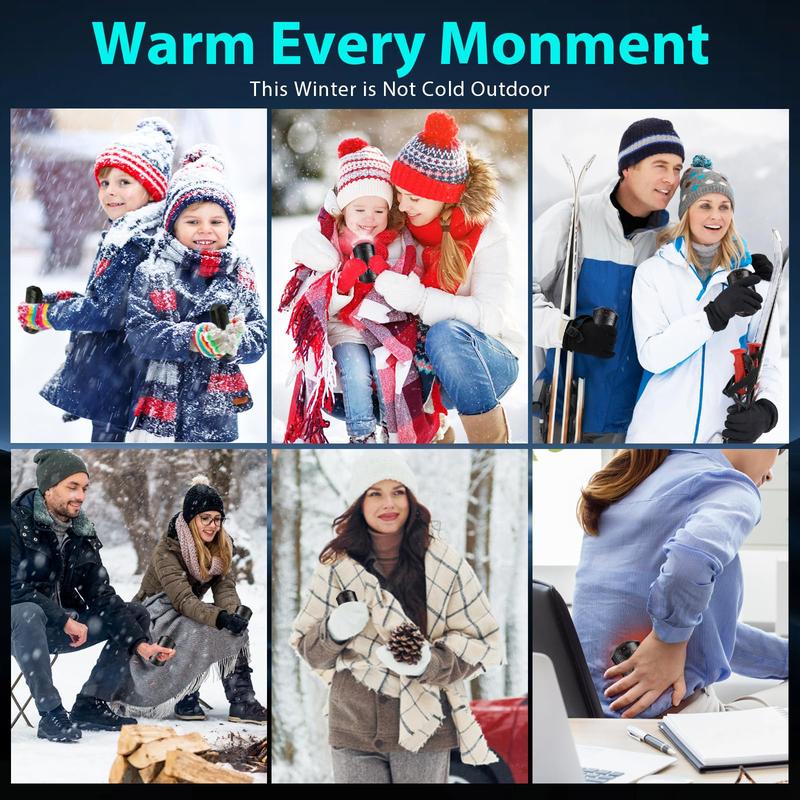 Rechargeable Hand Warmer, 2 Counts 20Hrs Long Heating Pocket Size Electric Hand Warmer for Christmas Gift, Portable USB Hand Warmer for Outdoors, Hunting, Golf, Camping, Skiing 2