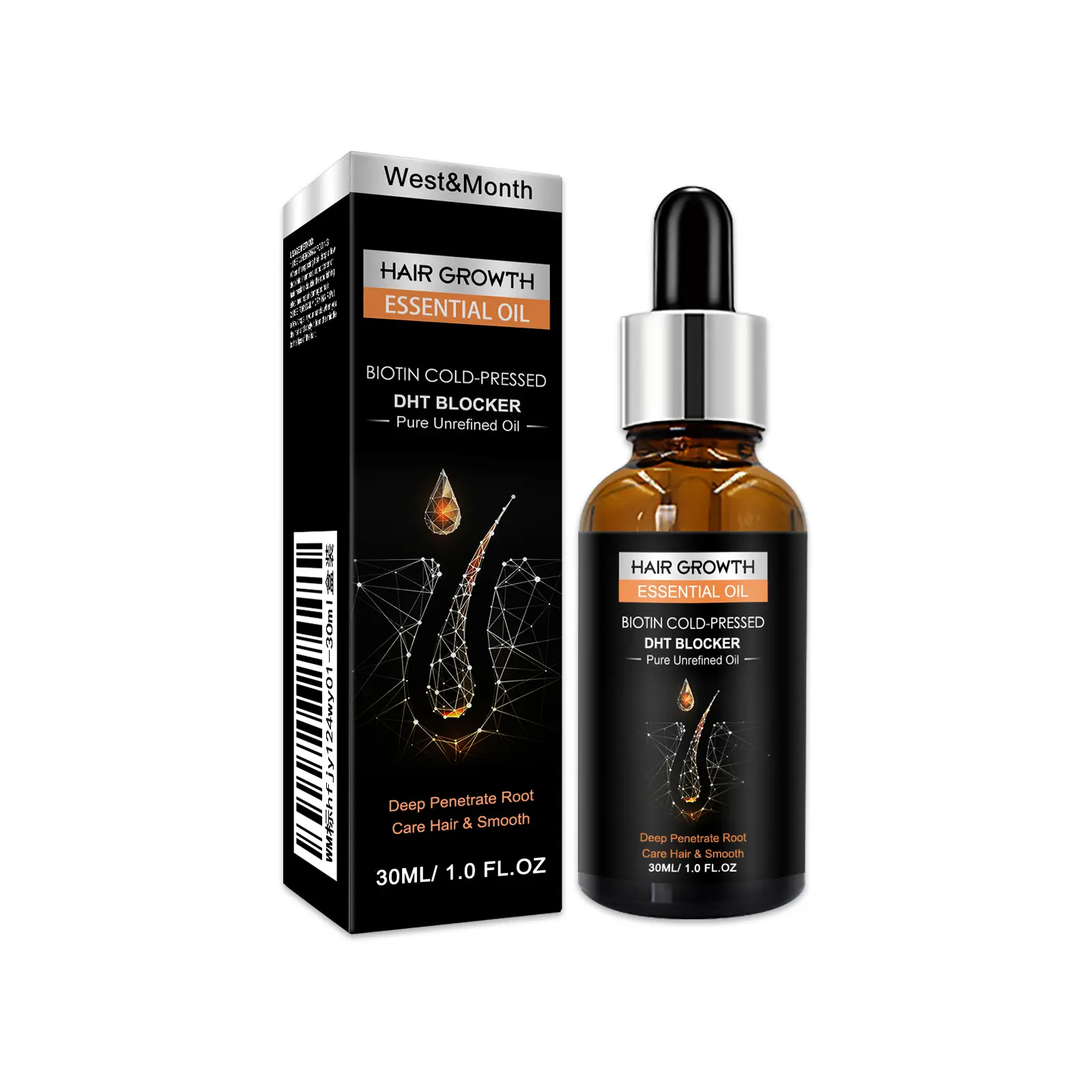 West & Month Hair Care Essential Oil Hair Growth Thick Repair Dry and Dry Manic Moisturizing Hair Essence