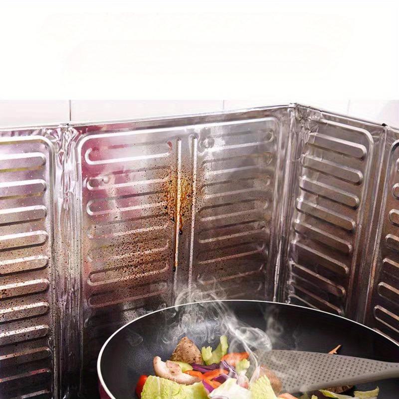 Product Introduction of Bảo vệ bắn tung tóe nhà bếp bằng nhôm, 2 gói, cách nhiệt, lá chắn chống dầu, màn hình bắn tung tóe dầu mỡ nấu ăn phạm vi ga 4