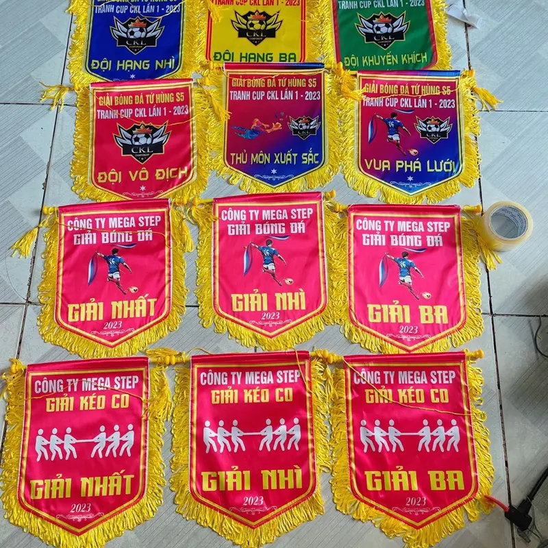 (TẶNG MIẾNG DÁN DECAL ) HUY CHƯƠNG TRAO GIẢI 7 MÀU - CỜ LƯU NIỆM 4