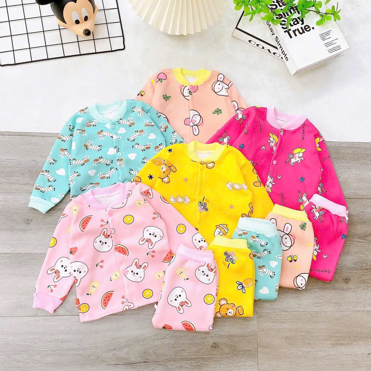 Bộ nỉ lông cho bé từ 4-14kg