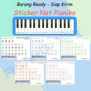 Stiker Pianika - Sticker Tuts Pianika Melodica Simple Polos